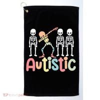 Autistic Pride Skeleton Neurodiversity Autism Proud Autism Awareness Golf Towel thumb 0