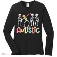 Autistic Pride Skeleton Neurodiversity Autism Proud Autism Awareness Women's Long Sleeve Shirt thumb 0