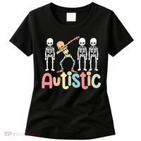 Autistic Pride Skeleton Neurodiversity Autism Proud Autism Awareness Women's T-Shirt thumb 0