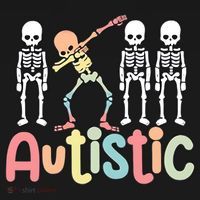 Autistic Pride Skeleton Neurodiversity Autism Proud Autism Awareness Women's T-Shirt thumb 6