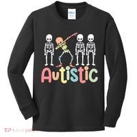 Autistic Pride Skeleton Neurodiversity Autism Proud Autism Awareness Kids Long Sleeve Shirt thumb 0