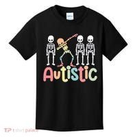 Autistic Pride Skeleton Neurodiversity Autism Proud Autism Awareness Kids T-Shirt thumb 0