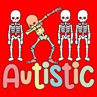 Autistic Pride Skeleton Neurodiversity Autism Proud Autism Awareness Santa Hat thumb 1