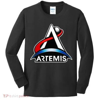 Artemis Program Space Logo Kids Long Sleeve Shirt