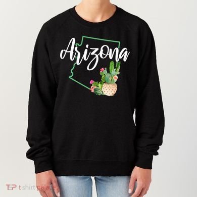 Arizona Pride State Map Cactus Vintage Arizona Cool Gift Women's Sweatshirt