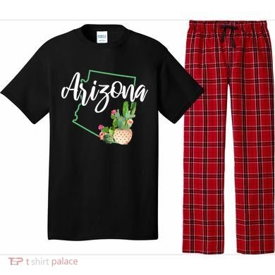 Arizona Pride State Map Cactus Vintage Arizona Cool Gift Pajama Set