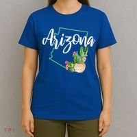 Arizona Pride State Map Cactus Vintage Arizona Cool Gift T-Shirt thumb 4