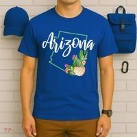 Arizona Pride State Map Cactus Vintage Arizona Cool Gift T-Shirt thumb 6
