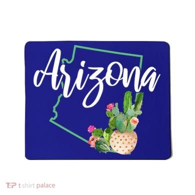 Arizona Pride State Map Cactus Vintage Arizona Cool Gift Mousepad