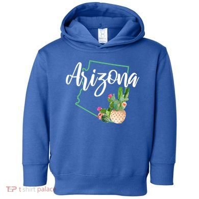 Arizona Pride State Map Cactus Vintage Arizona Cool Gift Toddler Hoodie