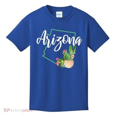 Arizona Pride State Map Cactus Vintage Arizona Cool Gift Kids T-Shirt