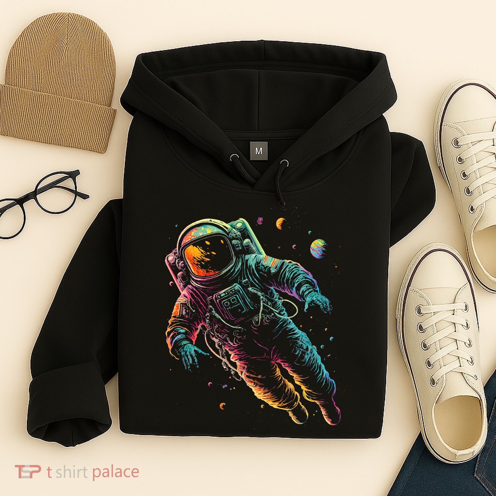 Astronaut Planets Spaceman Cosmonaut Space Cool Graphic Hoodie