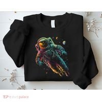 Astronaut Planets Spaceman Cosmonaut Space Cool Graphic Sweatshirt thumb 2