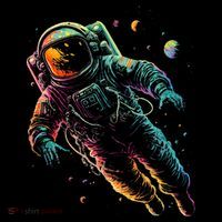 Astronaut Planets Spaceman Cosmonaut Space Cool Graphic Sweatshirt thumb 3
