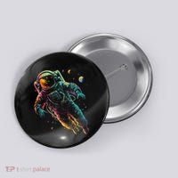 Astronaut Planets Spaceman Cosmonaut Space Cool Graphic Button thumb 0