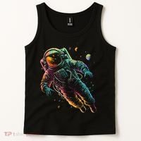Astronaut Planets Spaceman Cosmonaut Space Cool Graphic Tank Top thumb 2
