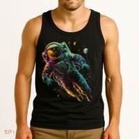 Astronaut Planets Spaceman Cosmonaut Space Cool Graphic Tank Top thumb 3
