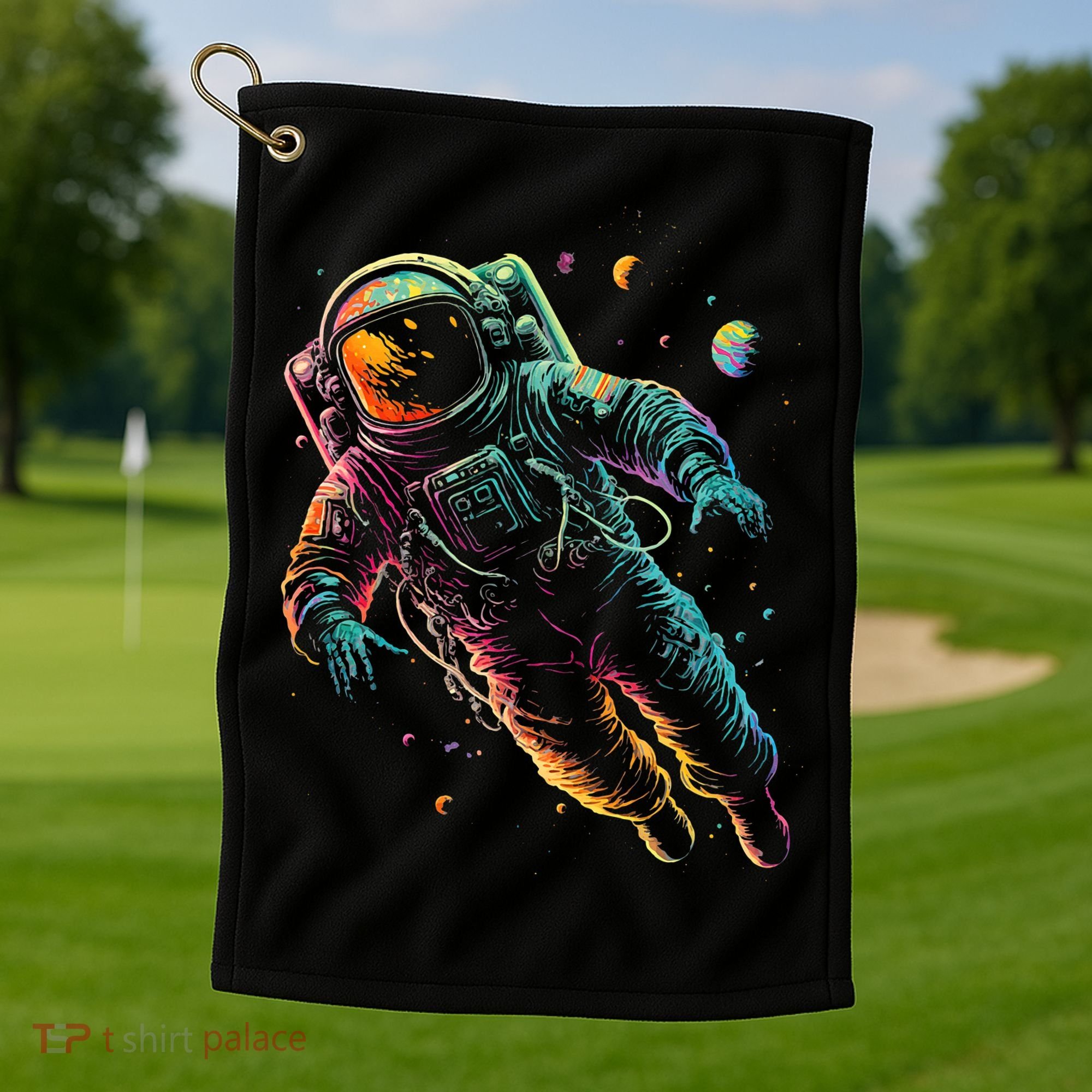 Astronaut Planets Spaceman Cosmonaut Space Cool Graphic Golf Towel