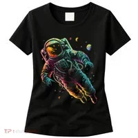Astronaut Planets Spaceman Cosmonaut Space Cool Graphic Women's T-Shirt thumb 0