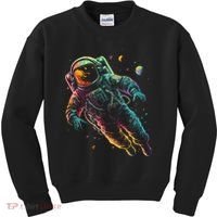 Astronaut Planets Spaceman Cosmonaut Space Cool Graphic Kids Sweatshirt thumb 0