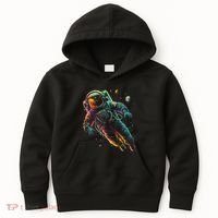 Astronaut Planets Spaceman Cosmonaut Space Cool Graphic Kids Hoodie thumb 0