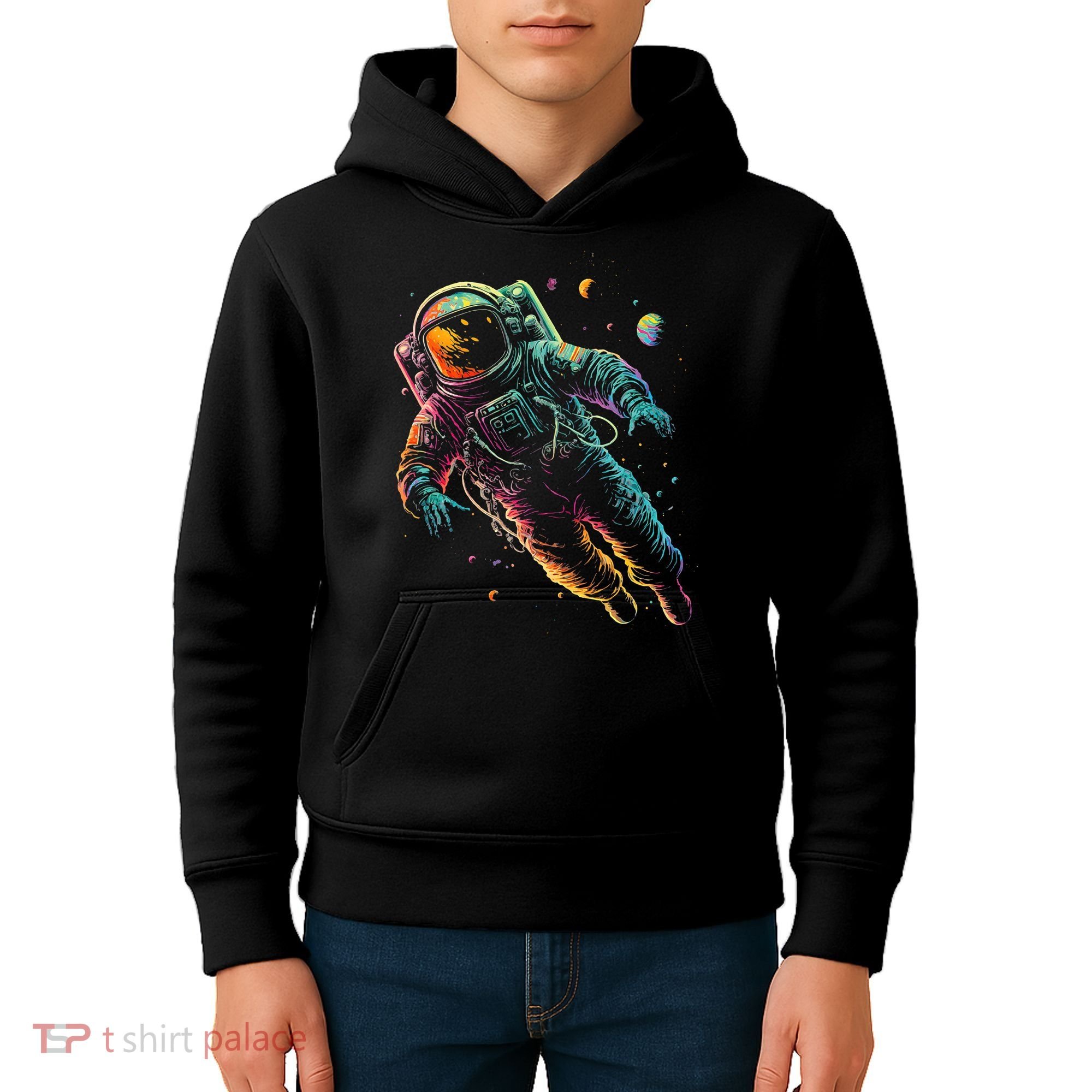 Astronaut Planets Spaceman Cosmonaut Space Cool Graphic Kids Hoodie