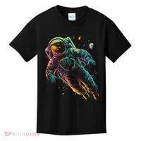 Astronaut Planets Spaceman Cosmonaut Space Cool Graphic Kids T-Shirt thumb 0