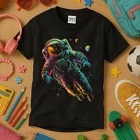 Astronaut Planets Spaceman Cosmonaut Space Cool Graphic Kids T-Shirt thumb 3