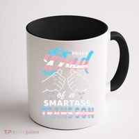 Awesome Proud Transg Dad Pride Lgbt Awareness Fathers Day Coffee Mug thumb 1