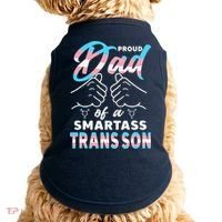 Awesome Proud Transg Dad Pride Lgbt Awareness Fathers Day Doggie Tank thumb 0