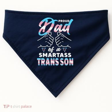 Awesome Proud Transg Dad Pride Lgbt Awareness Fathers Day USA-Made Doggie Bandana