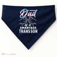 Awesome Proud Transg Dad Pride Lgbt Awareness Fathers Day USA-Made Doggie Bandana thumb 0