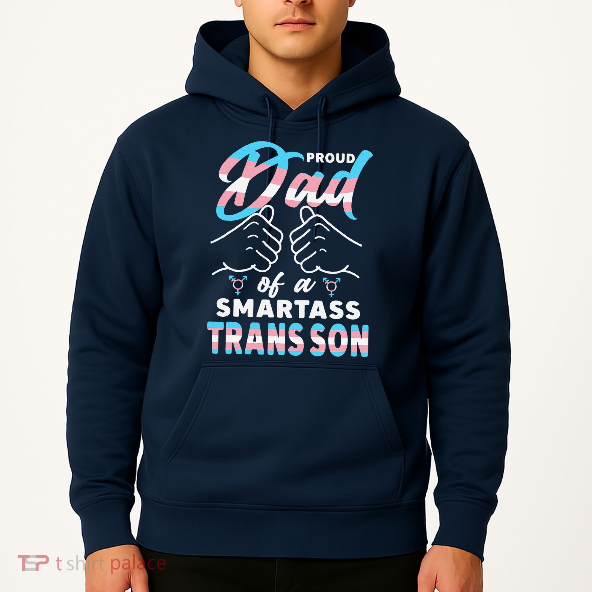 Awesome Proud Transg Dad Pride Lgbt Awareness Fathers Day Hoodie