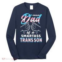 Awesome Proud Transg Dad Pride Lgbt Awareness Fathers Day Long Sleeve Shirt thumb 0
