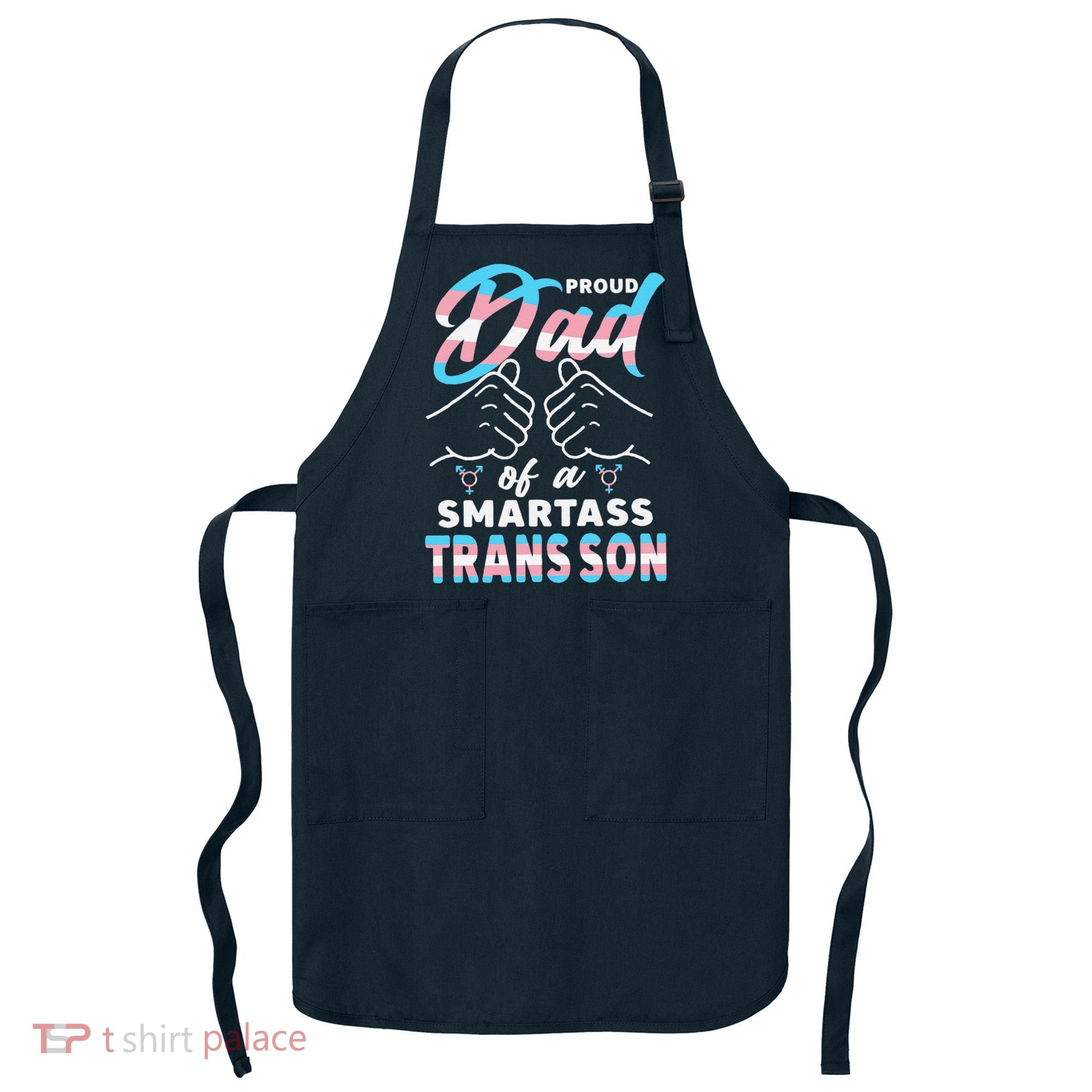 Awesome Proud Transg Dad Pride Lgbt Awareness Fathers Day Apron