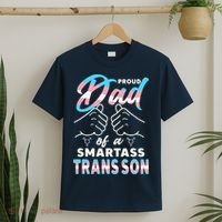 Awesome Proud Transg Dad Pride Lgbt Awareness Fathers Day T-Shirt thumb 2