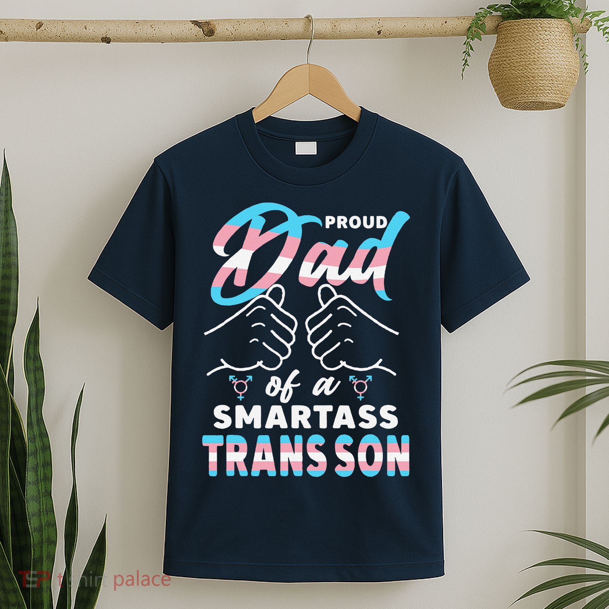 Awesome Proud Transg Dad Pride Lgbt Awareness Fathers Day T-Shirt