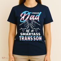 Awesome Proud Transg Dad Pride Lgbt Awareness Fathers Day T-Shirt thumb 4