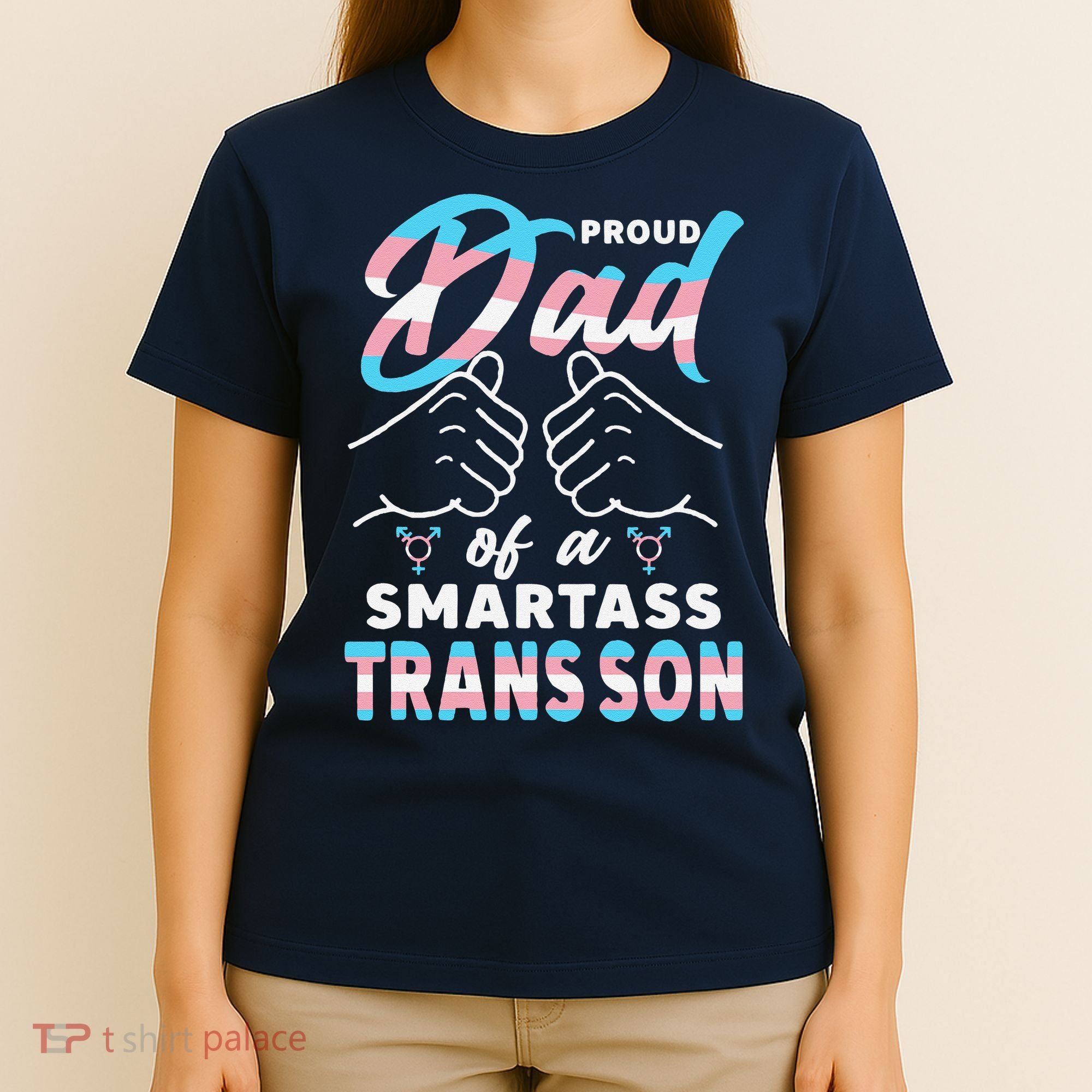 Awesome Proud Transg Dad Pride Lgbt Awareness Fathers Day T-Shirt