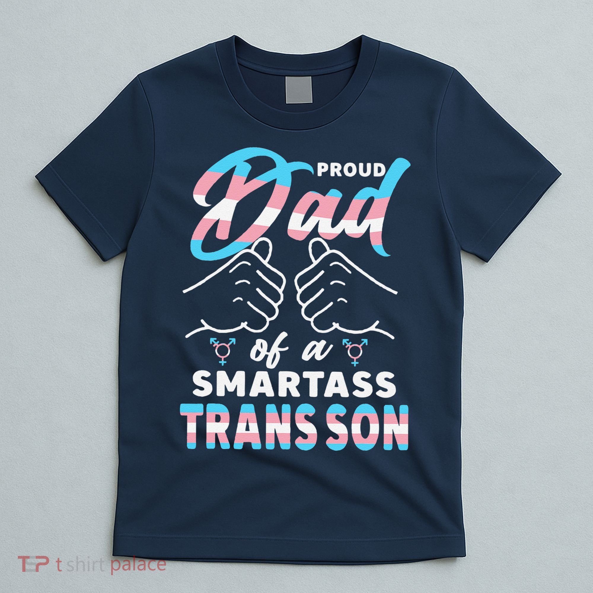 Awesome Proud Transg Dad Pride Lgbt Awareness Fathers Day T-Shirt