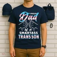 Awesome Proud Transg Dad Pride Lgbt Awareness Fathers Day T-Shirt thumb 6