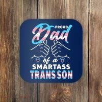 Awesome Proud Transg Dad Pride Lgbt Awareness Fathers Day Coaster thumb 0