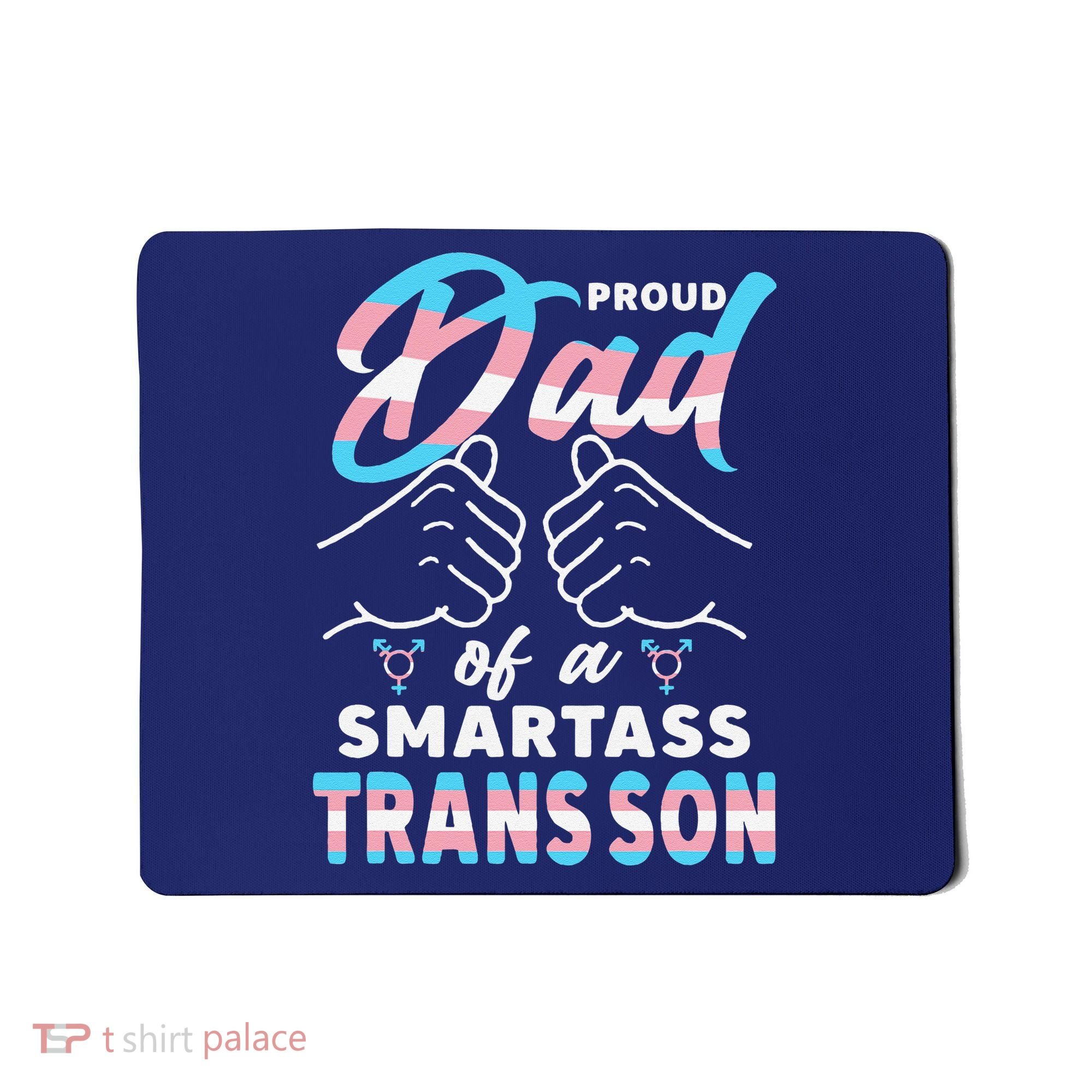 Awesome Proud Transg Dad Pride Lgbt Awareness Fathers Day Mousepad
