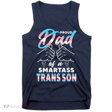 Awesome Proud Transg Dad Pride Lgbt Awareness Fathers Day Tank Top
