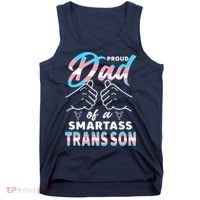 Awesome Proud Transg Dad Pride Lgbt Awareness Fathers Day Tank Top thumb 0