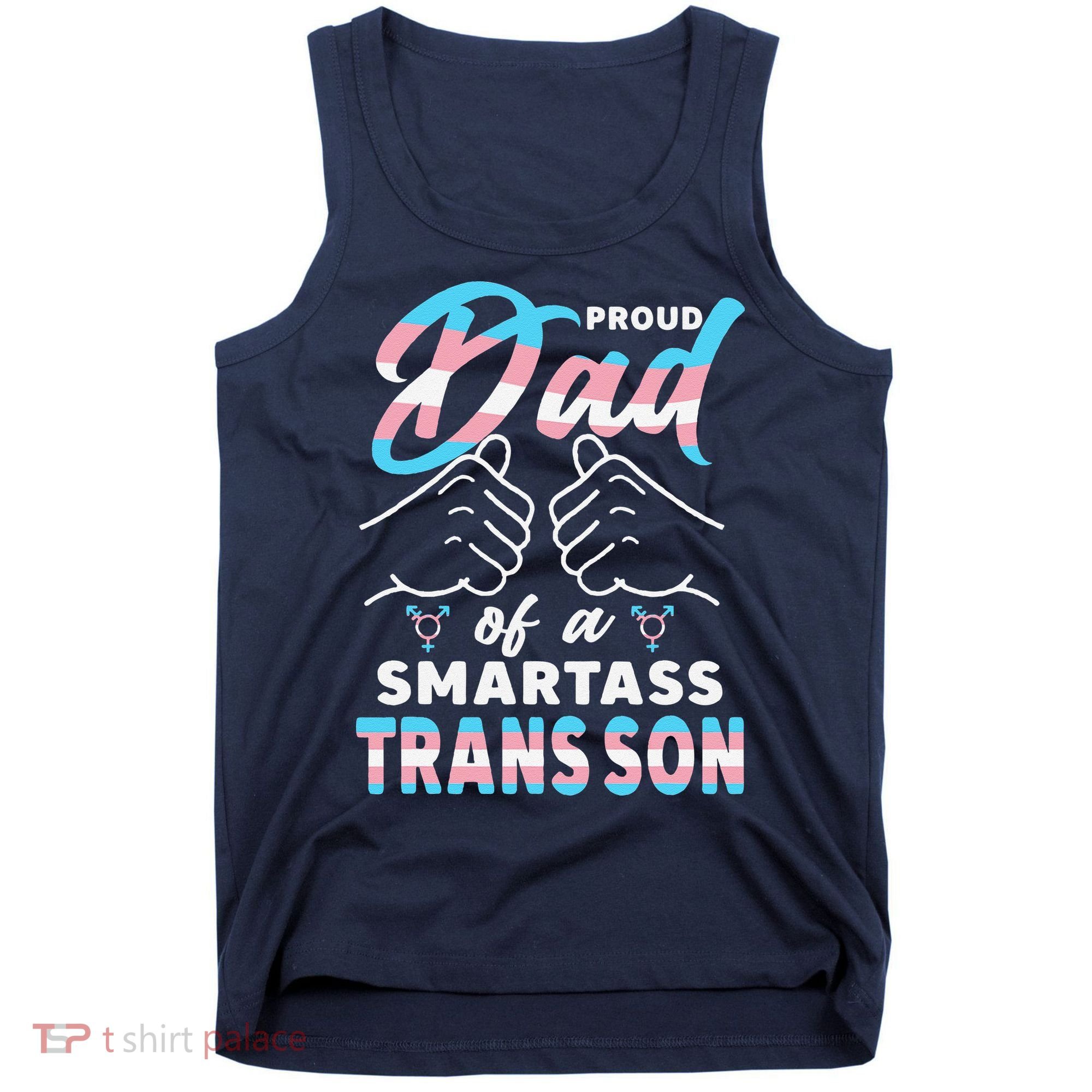 Awesome Proud Transg Dad Pride Lgbt Awareness Fathers Day Tank Top