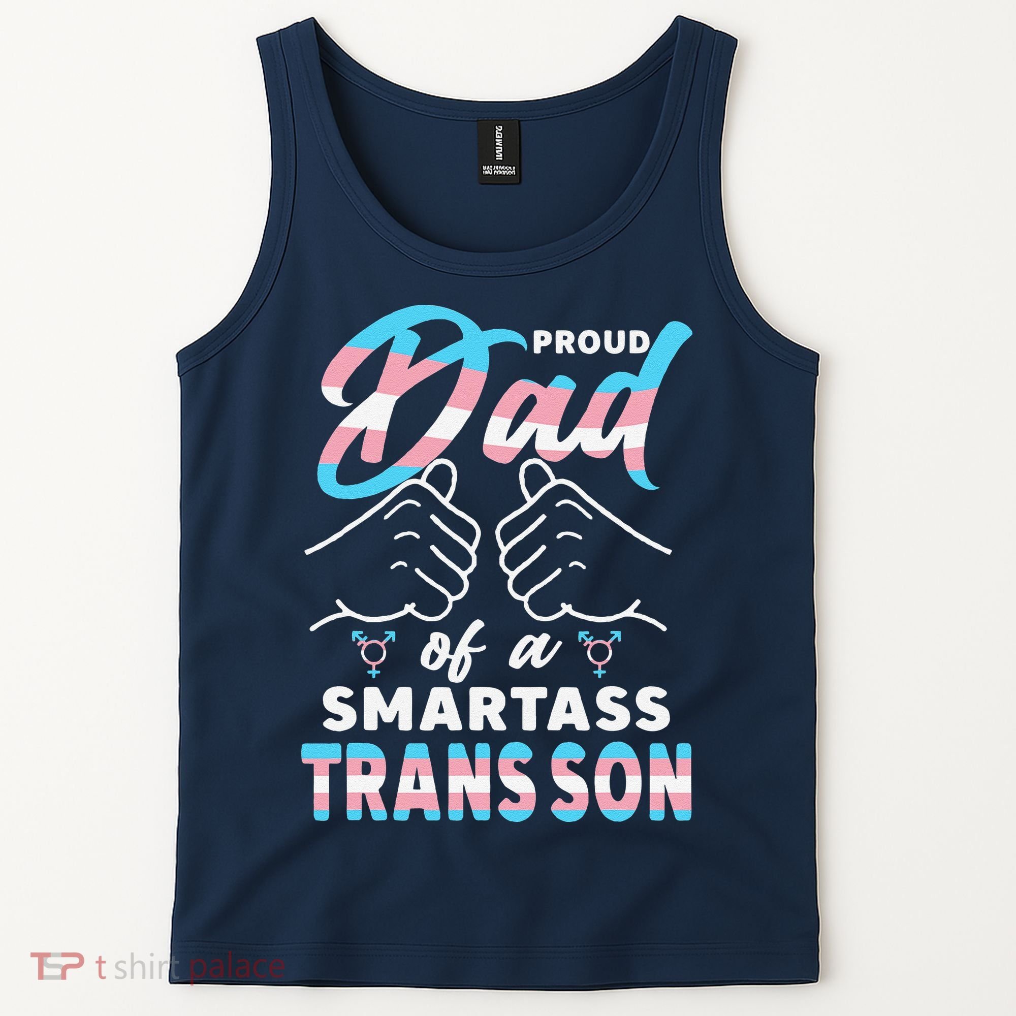 Awesome Proud Transg Dad Pride Lgbt Awareness Fathers Day Tank Top