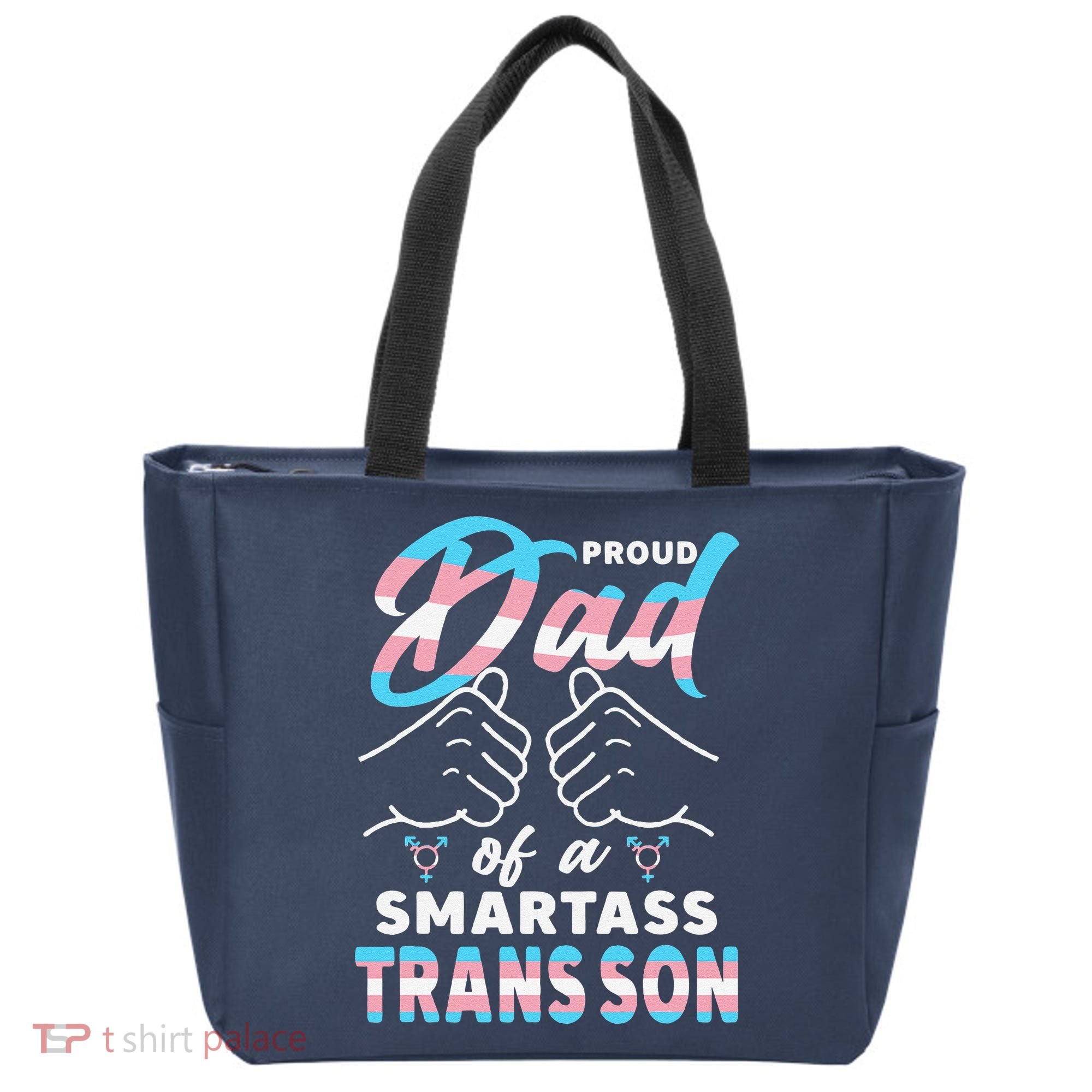Awesome Proud Transg Dad Pride Lgbt Awareness Fathers Day Tote Bag