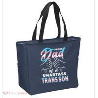 Awesome Proud Transg Dad Pride Lgbt Awareness Fathers Day Tote Bag thumb 2