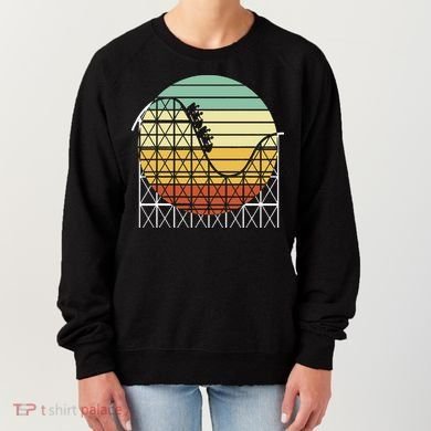 Amusement Park Theme Park Vintage Roller Coaster Women's Sweatshirt